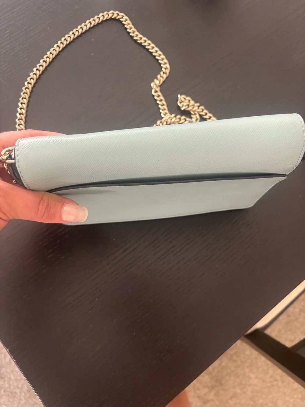 kate spade Light Blue Crossbody Bag with Gold Hardware